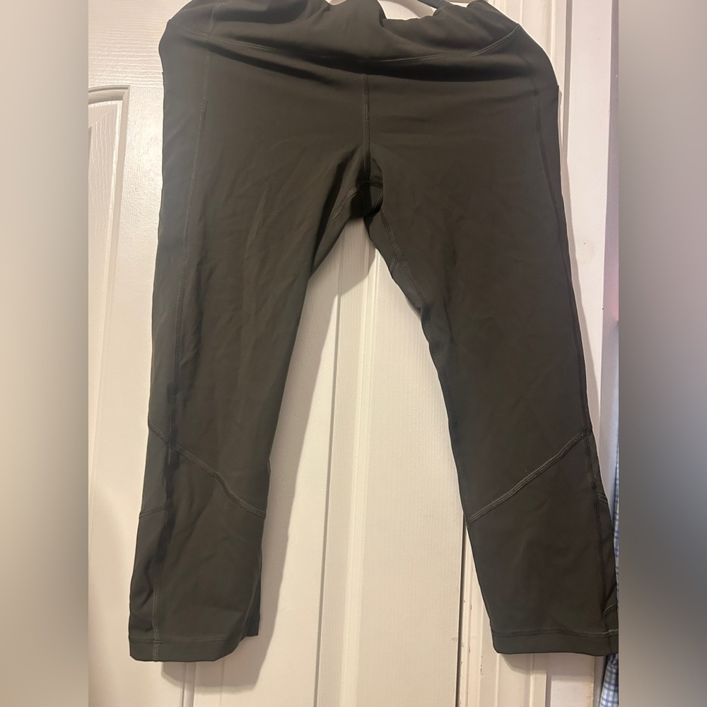 Olive Green Athletic Leggings.  Lululemon